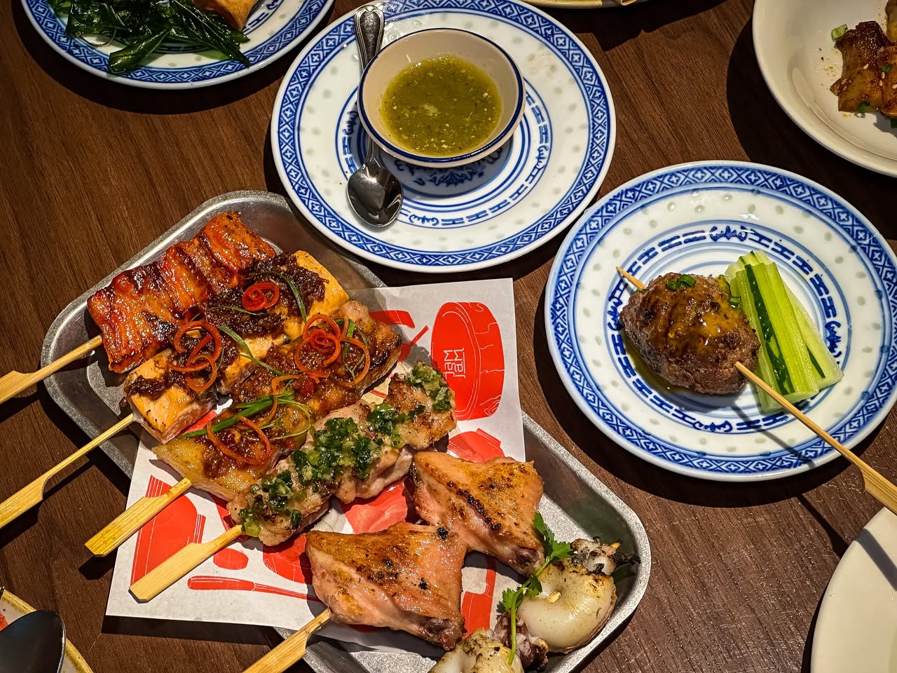 JAM JAM Chinatown ASAI Bangkok บุฟเฟต์เสียบไม้ปิ้งย่าง