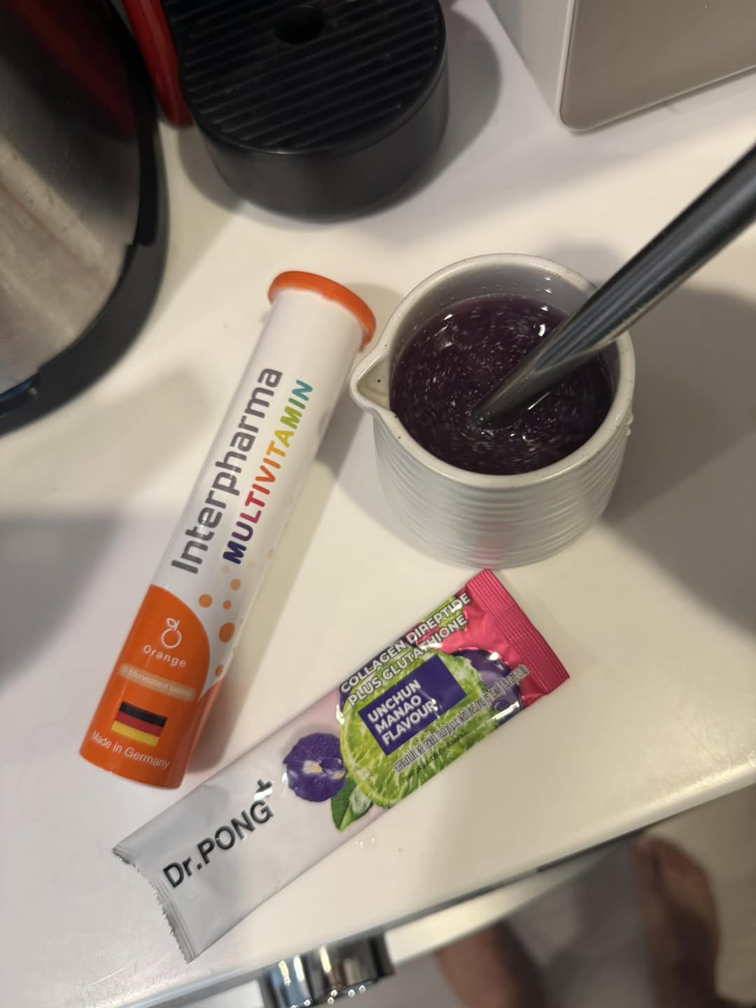เม็ดฟู่ Multivitamin Interpharma ชงรวมกับคอลลาเจน Dr. Pong